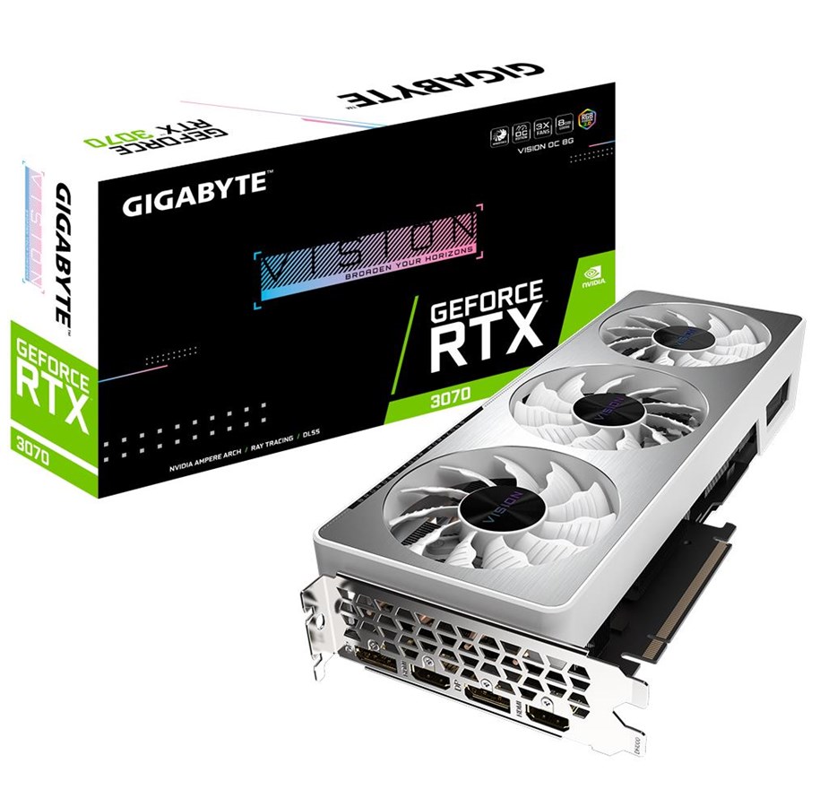 Grafikkort - GIGABYTE GeForce RTX 3070 VISION OC LHR - 8GB GDDR6 RAM - Grafikkort - GV-N3070VISION OC-8GD 2.0