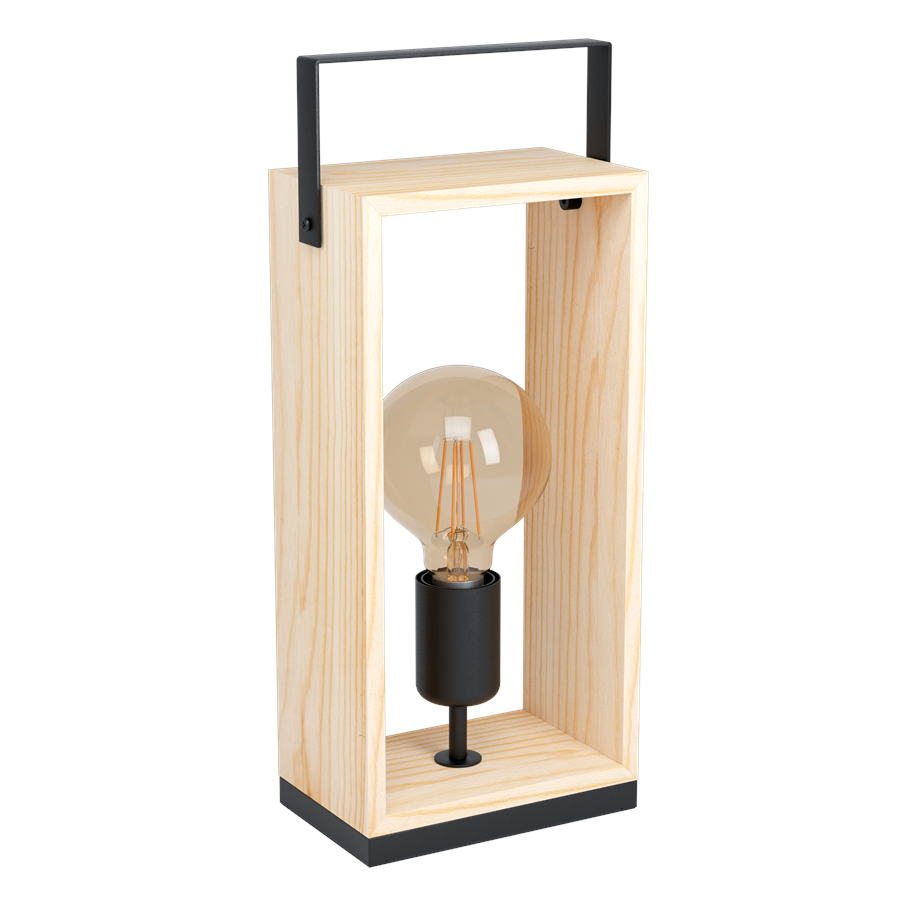 Lampor - EGLO FAMBOROUGH table lamp black/wood - 43415