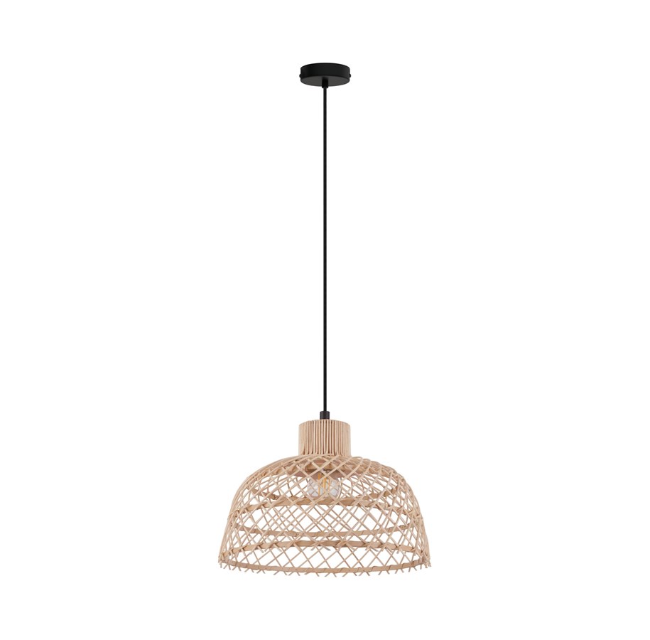 Lampor - EGLO AUSNBY pendlande belysning - svart/natur - 43285