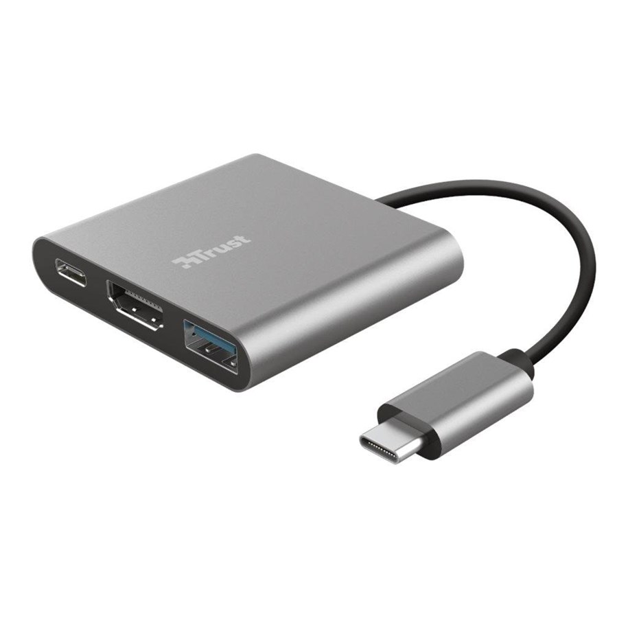 Dockning - Trust Dalyx 3-in-1 Multiport USB-C Adapter - 23772