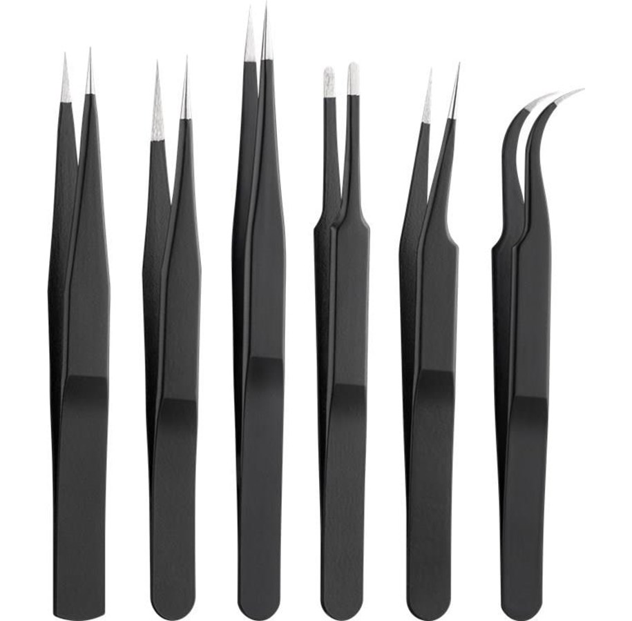 Hårtrimmer - Pro Ögonbryntrimmer Tweezers set 6 pieces - 4040849412561
