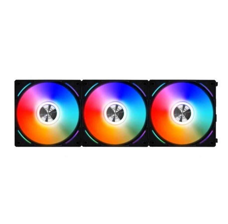 Chassi fläkt - Lian Li UNI FAN AL120 (3-pack) - Chassi fläkt - 120mm - Svart med RGB LED - 28 dBA - UF-AL120-3B