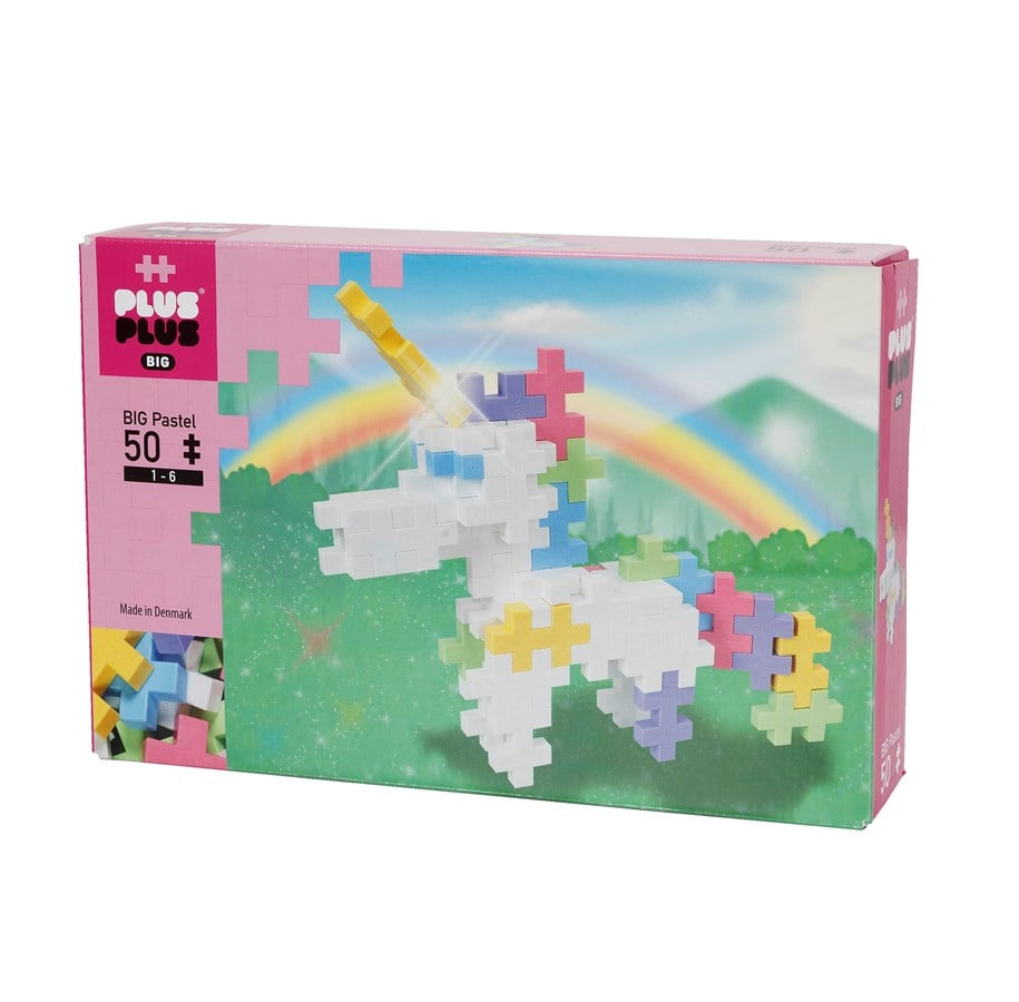 Byggset - Plus-Plus BIG Pastel Unicorn / 50 pcs - 3227