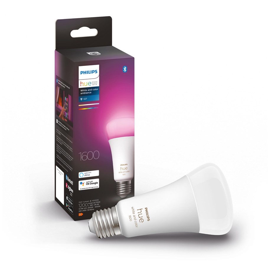 Smarta Hem - Philips Hue White & Color Ambiance A67 E27 Extra kraftfull smart ljuskälla - 929002471601