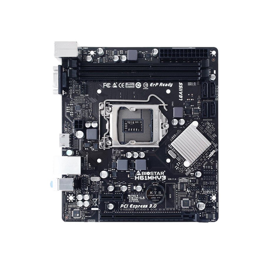 BIOSTAR H61MHV3 Motherboard Micro ATX LGA1155 Socket H61 