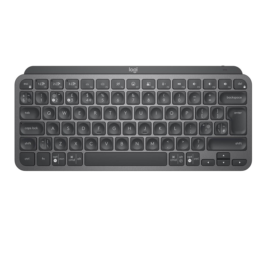 Tangentbord - Logitech MX Keys Mini Minimalist Wireless Illuminated Keyboard - Graphite - US - Tangentbord - Engelska (US) - Svart *DEMO* - 920-010498