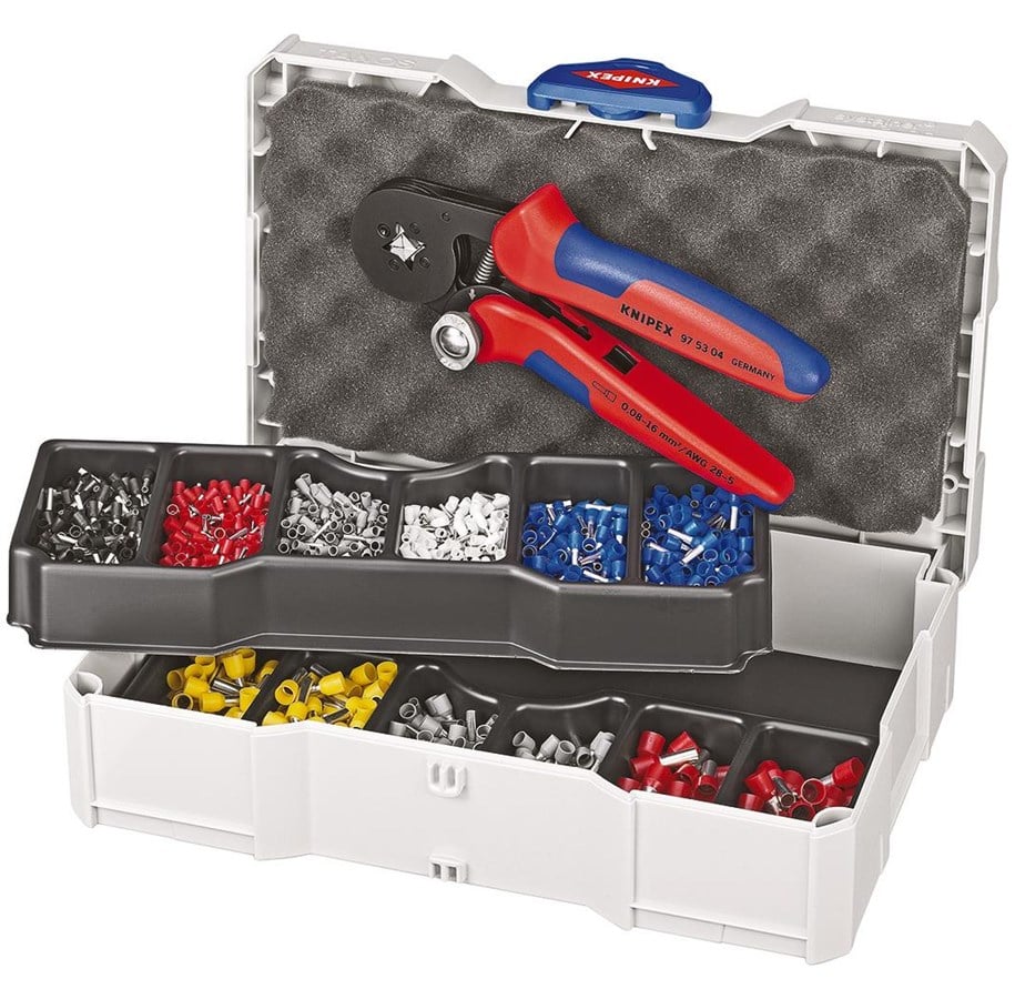 Verktyg - KNIPEX Crimpsortiment, För ändhylsor med plastkrage - 97 90 09