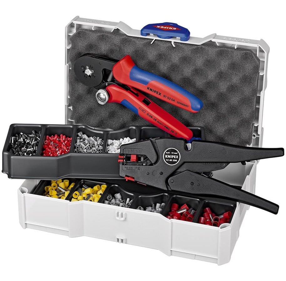 Verktyg - KNIPEX Crimpsortiment, För ändhylsor med plastkrage - 97 90 10