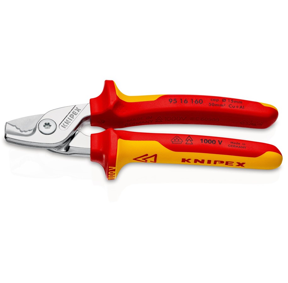 Verktyg - KNIPEX StepCut, Kabelsax med stegklippning - 95 16 160 SB