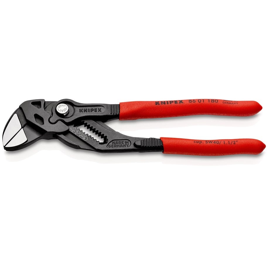 Verktyg för VVS-arbete - KNIPEX Tångnyckel, Tång- och skruvnyckel i ett verktyg - 86 01 180 SB