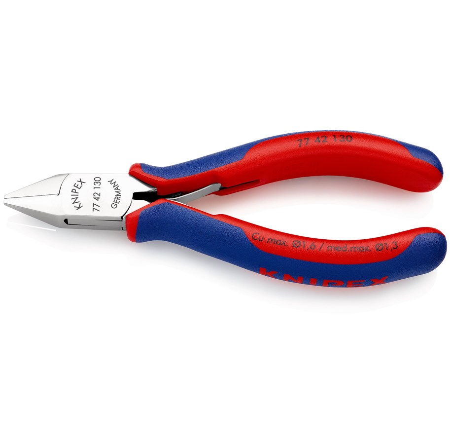 Handverktyg  - KNIPEX Elektroniksidavbitare, Med ringled - 77 42 130
