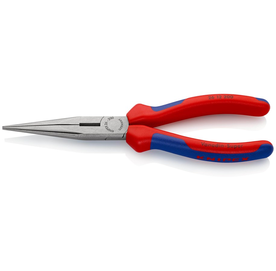 Handverktyg  - KNIPEX Tänger med flata, runda käftar och skär, (Typ storknäbb) - 26 12 200 SB