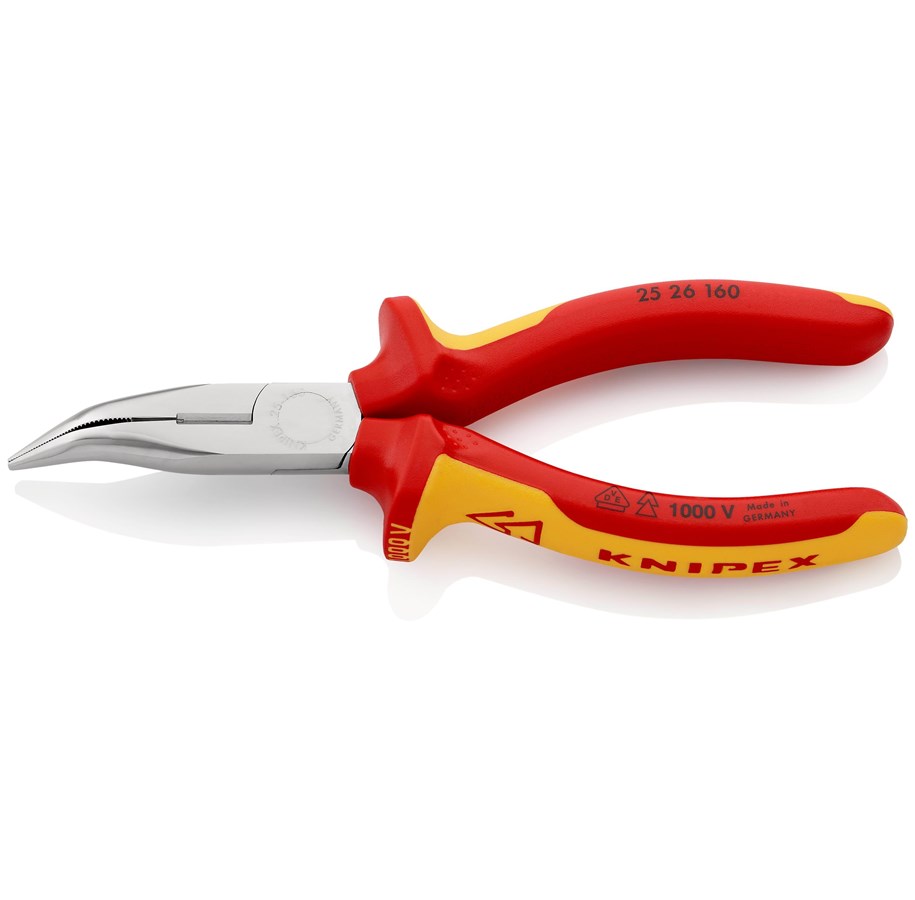 Handverktyg  - KNIPEX Tänger med flata, runda käftar och skär, (Radiotänger) - 2526160
