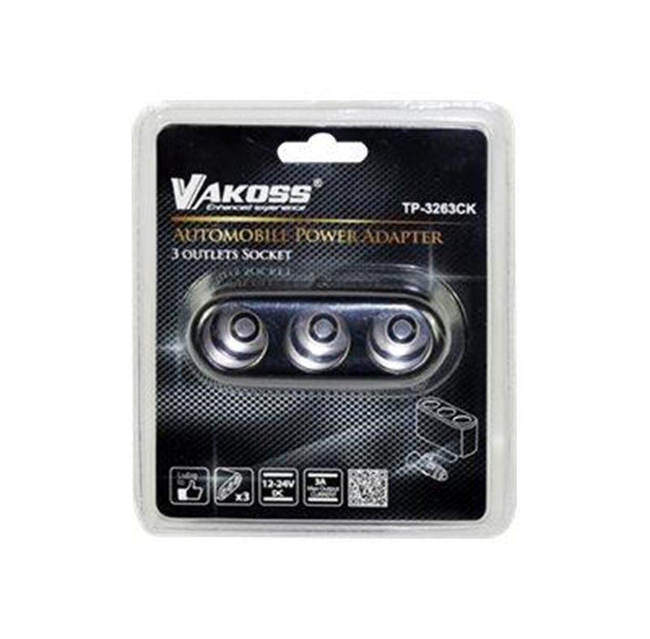 Mobile - Adapters & Chargers - Vakoss car power adapter - cigarette lighter - TP-3263CK