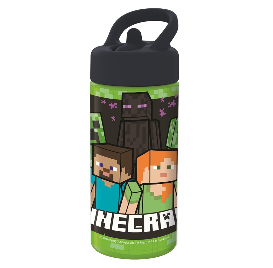 Skoltillbehör - Minecraft Sipper Water Bottle 410 ml - 088808718-40401
