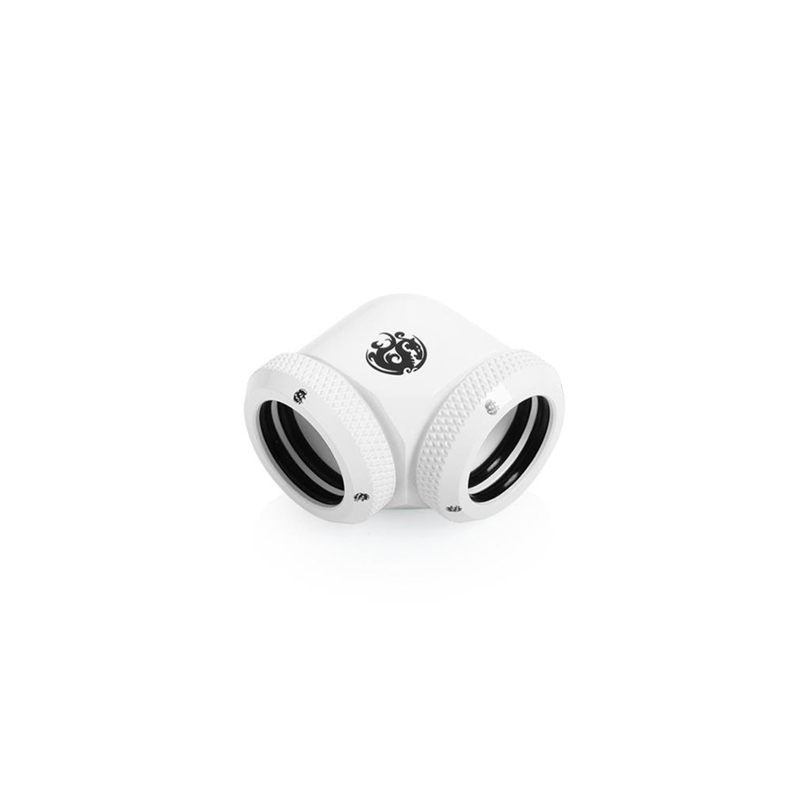 DIY vattenkylning - Bitspower Deluxe White Enhance 90-Degree Dual Multi-Link Adapter For OD 16MM - BP-DWE90DML16