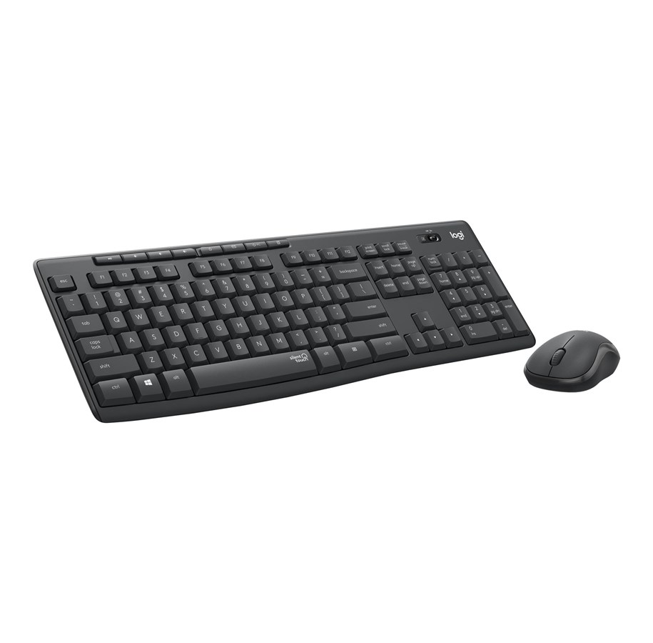 Tangentbord - Logitech MK295 Silent - keyboard and mouse set - Italian - graphite - Tastatur & Mus set - Italiensk - Svart - 920-009797