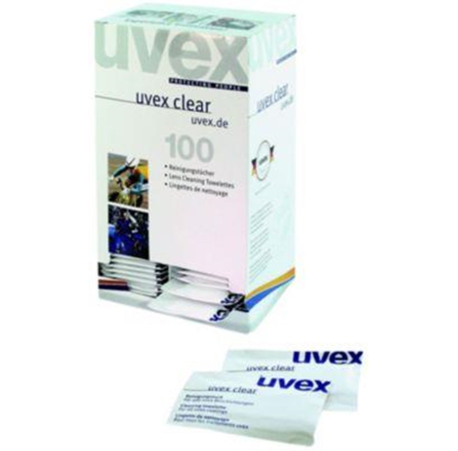 Rengöring - Uvex Tri-Clens cleaning towel - pack of 100 - 9963 000
