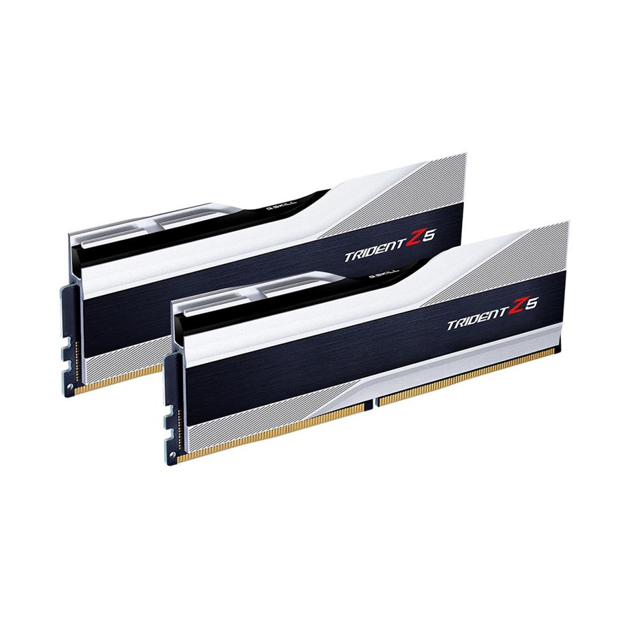RAM - G.Skill Trident Z5 DDR5-6000 - 32GB - CL40 - Dual Channel (2 pcs) - Intel XMP - Silver - F5-6000U4040E16GX2-TZ5S