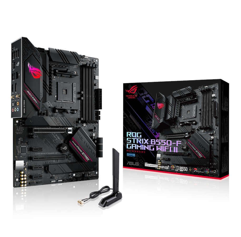 Moderkort - ASUS ROG STRIX B550-F GAMING WIFI II Moderkort - AMD B550 - AMD AM4 socket - DDR4 RAM - ATX *DEMO* - 90MB19V0-M0EAY0