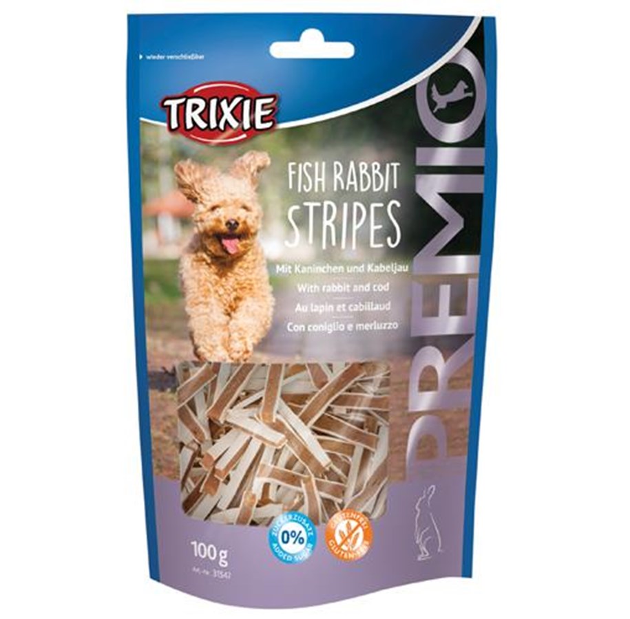 Hundar - Trixie PREMIO Fish Rabbit stripes 100 g - TX31547