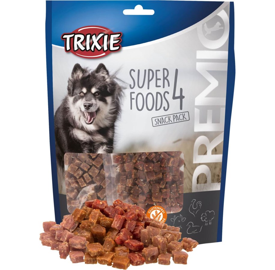 Hundar - Trixie PREMIO 4 Superfoods Chicken Duck Beef Lamb 400g (4x100g) - TX31854