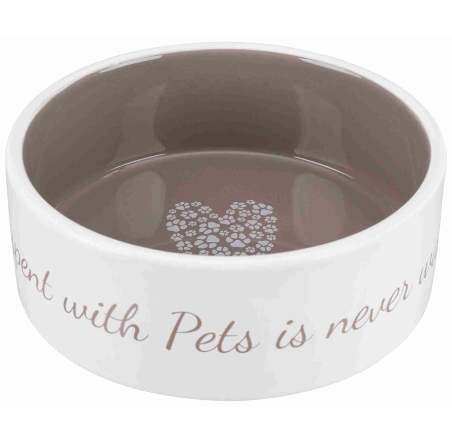 Hundar - Trixie Pet's Home Ceramic Bowl Cream 0.8L 16cm - TX25054