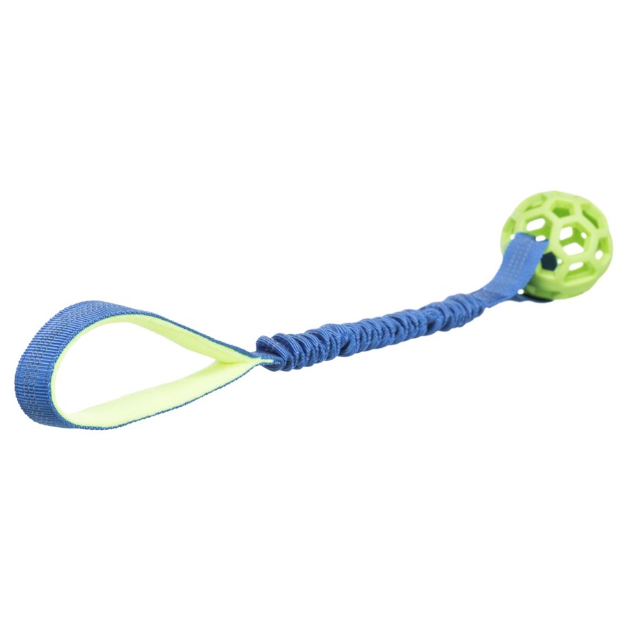 Hundar - Trixie Hundleksak Bungee-rep med TPR-boll för dragkamp - TX32869