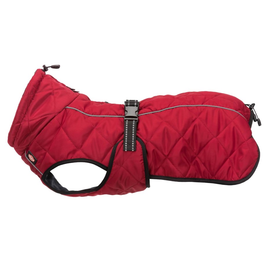 Hundar - Trixie Minot Dog Coat Red Size XS Stomach Circum: 28-46cm Back Length: 30cm - TX67981