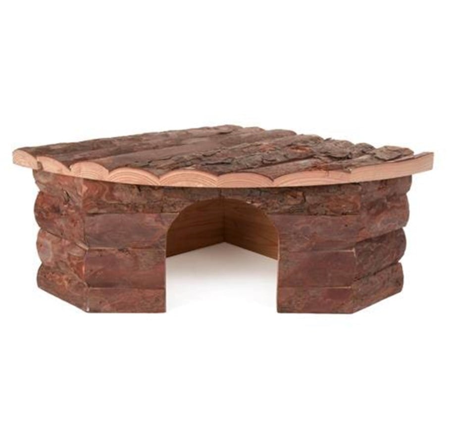 Gnagare - Trixie Jesper corner house dwarf rabbits bark wood 42 × 15 × 30/30 cm - TX62043