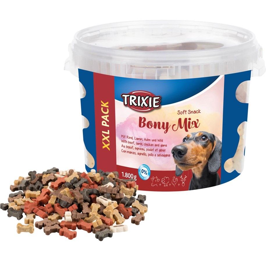 Hundar - Trixie Hundgodis Soft Snack Bony Mix XXL 1,8 kg - TX31526