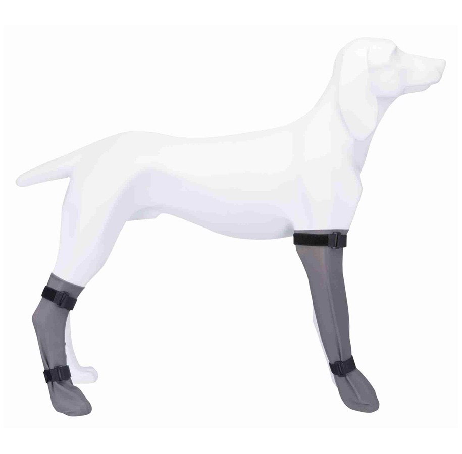 Hundar - Trixie Protective Sock silicone M: 8 cm/35 cm grey - TX19432