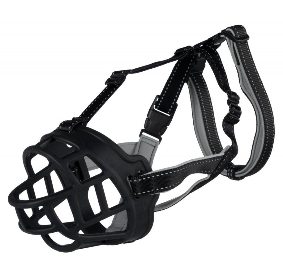 Hundar - Trixie Muzzle Flex muzzle rubber L black - TX17614