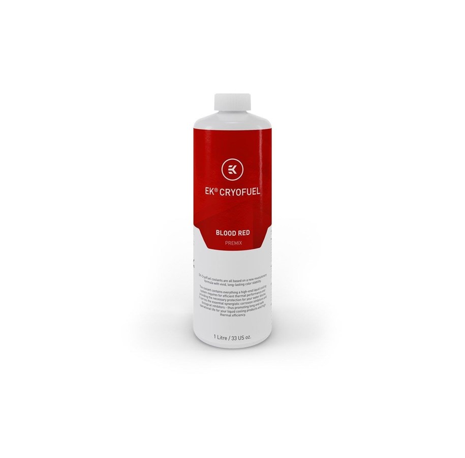 DIY vattenkylning - EK Water Blocks EK-CryoFuel Blood Red (Premix 1000mL) - 3831109813263