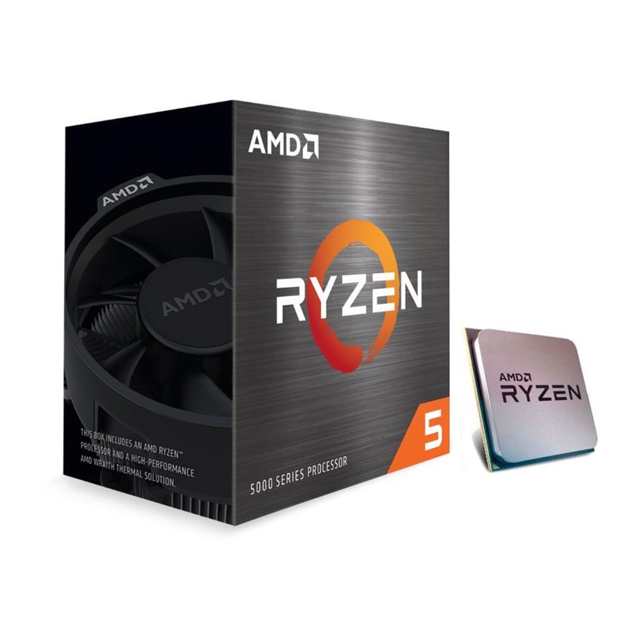 CPU - AMD Ryzen 5 5600 Wraith Stealth CPU - 6 kärnor - 3.5 GHz - AMD AM4 - AMD Boxed (med kylare) - 100-100000927BOX