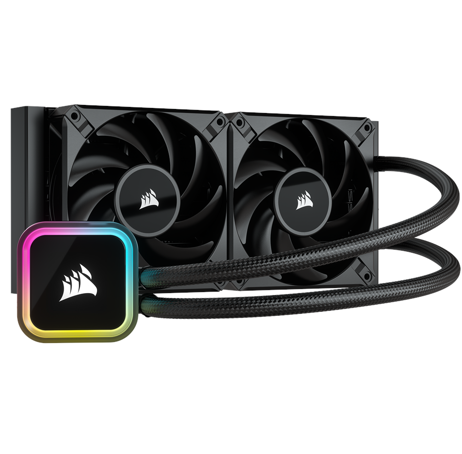 CPU-fläktar - Corsair iCUE H100i RGB ELITE - Black - CPU Vattenkylare - Max 31 dBA - CW-9060058-WW