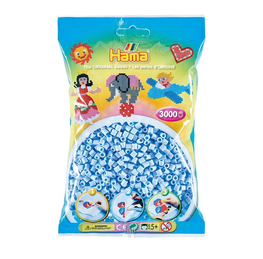 Kreativa spel - Hama Beads - Pastel Ice Blue 3000 pcs - 201-97