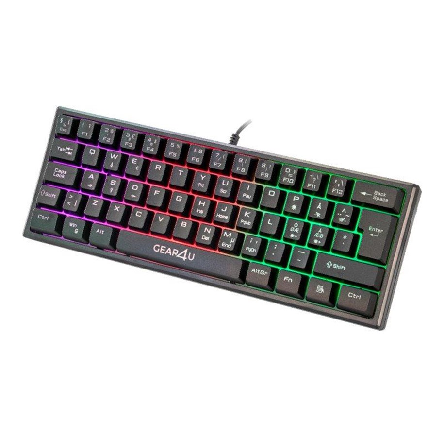 Tangentbord - Gear4U - keyboard - Nordic - black - Gaming Tangentbord - Nordisk - Svart - G4U-201001