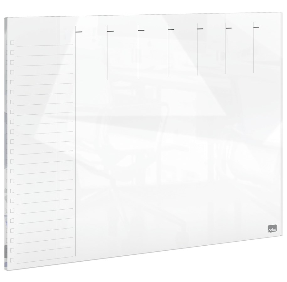 Konferens & Presentation - Nobo Glass Weekly Planner Whiteboard 43x56cm *DEMO* - 1915602