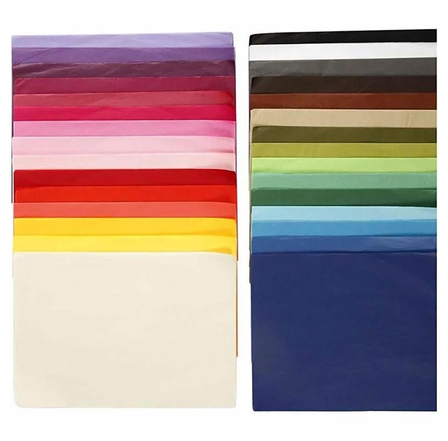 Papper, Fotopapper & Etiketter - Creativ Company Tissue paper A4 Coloured 300pcs. - 20914