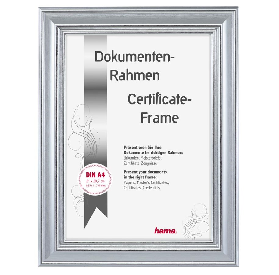 Fotogalleri och arkivering - Hama "Lobby" Plastic Frame silver 21 x 29.7 cm - 175811