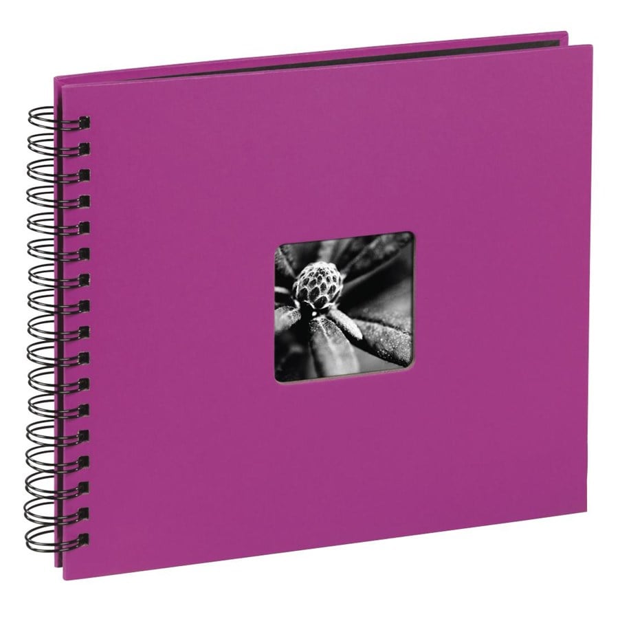 Fotogalleri och arkivering - Hama "Fine Art" Spiral Album 28 x 24 cm 50 Black Pages pink - 113680
