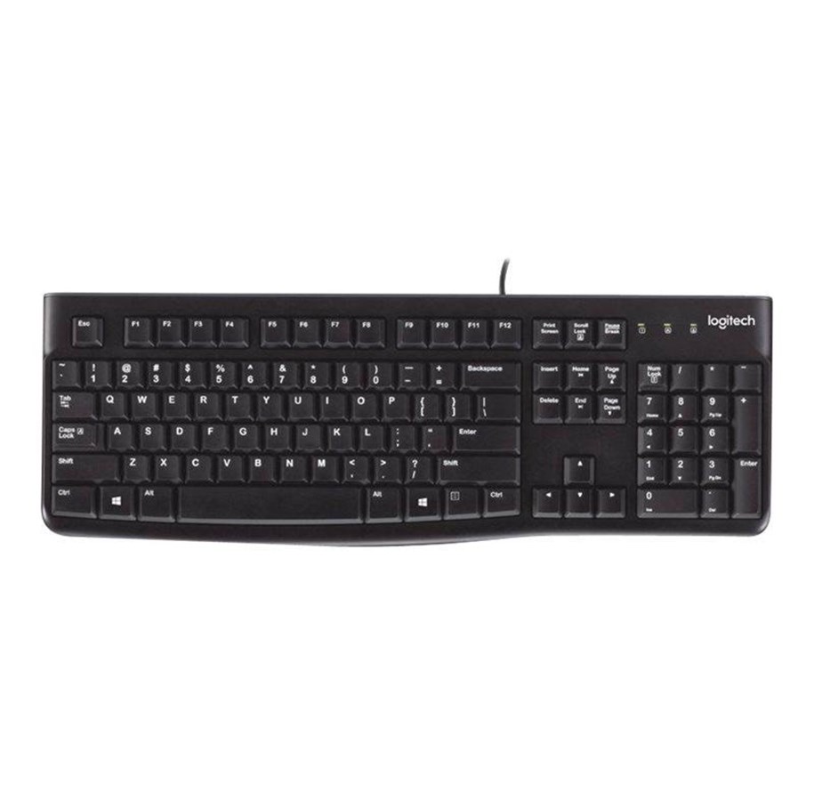 Tangentbord - Logitech K120 Corded Keyboard - ES - Tangentbord - Spanska - Svart - 920-002499