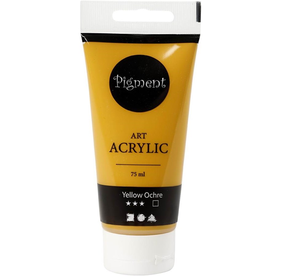 Hobby Tillbehör - Creativ Company Pigment Art Acrylic Paint Ocher Yellow 75ml - 35154
