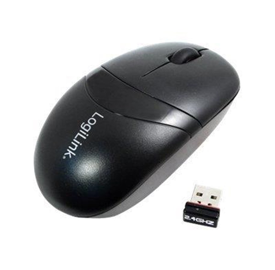 Mus - LogiLink Mouse optical wireless 2.4 GHz with 3 Button black - Mouse - Optic - 3 knappar - Svart - ID0069