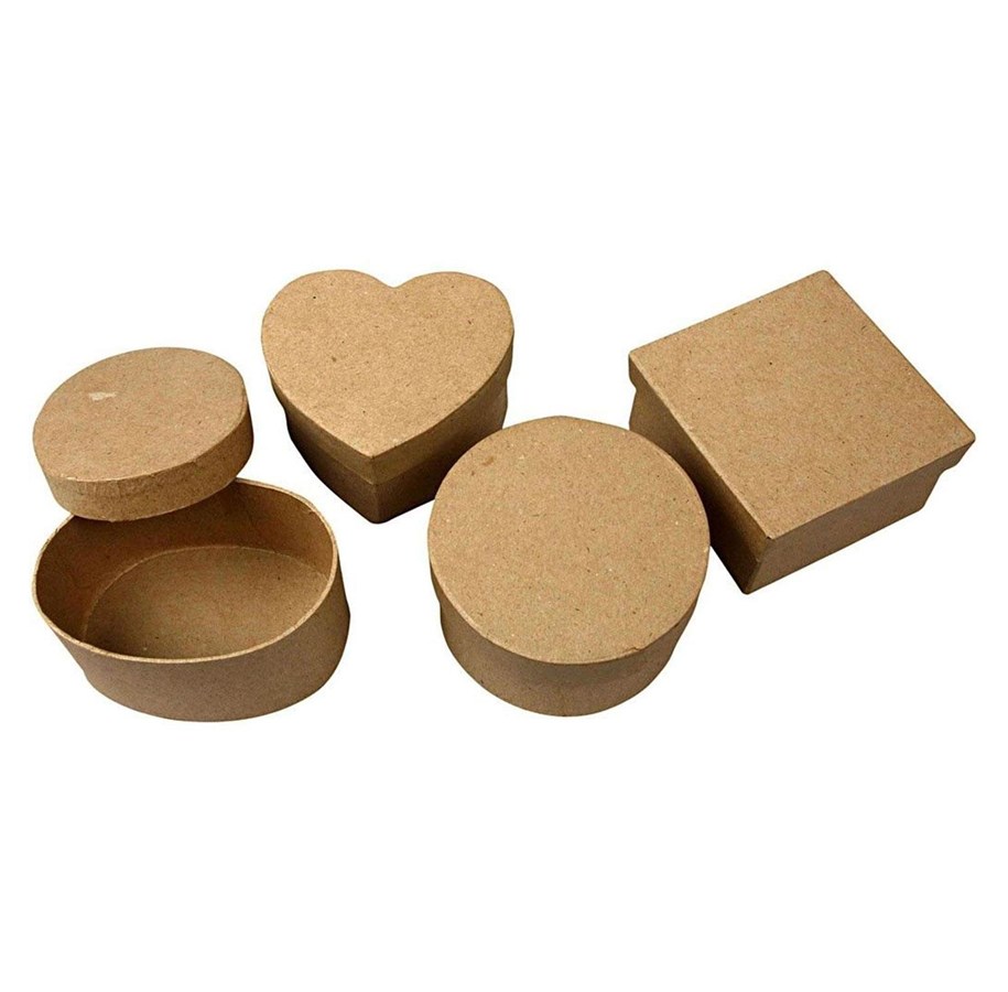 Konst- och hantverksmaterial - Creativ Company Storage boxes Papier mache 28st. - 264801