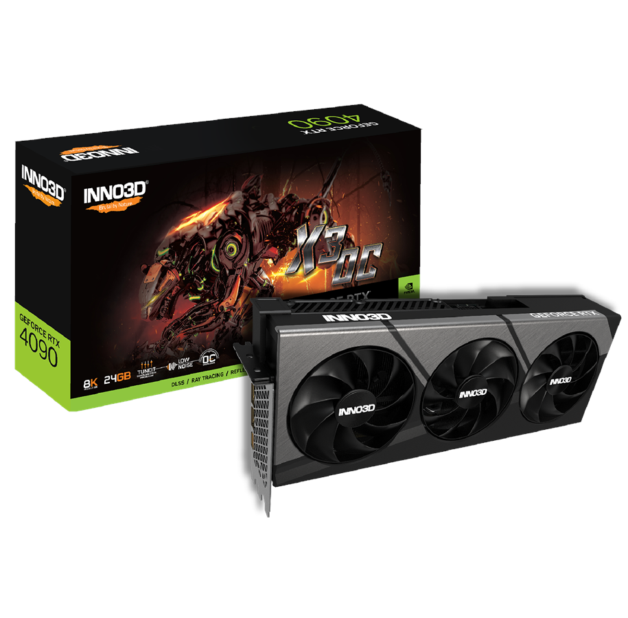 Grafikkort - Inno3D GeForce RTX 4090 X3 OC - 24GB GDDR6X RAM - Grafikkort - N40903-246XX-18332989