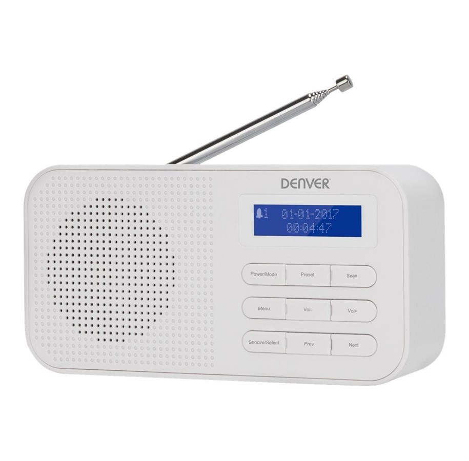 DAB, Nätverk & Klockradio - DENVER DAB-42 - DAB portable radio - DAB/DAB+/FM - Mono - *DEMO* - DAB-42WHITE