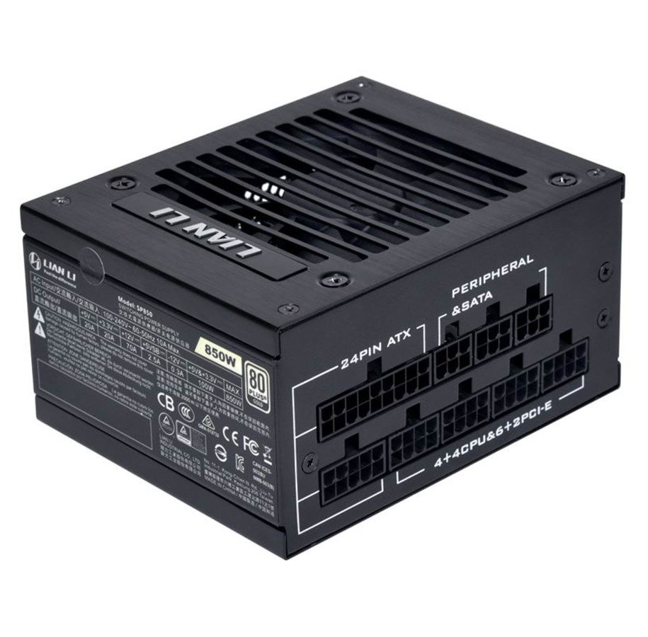 Strömförsörjning - Lian Li SP850 SFX Gold - Black Strömförsörjning - 850 Watt - 92 mm - ATX - 80 Plus Gold certificate - SP850 BLACK