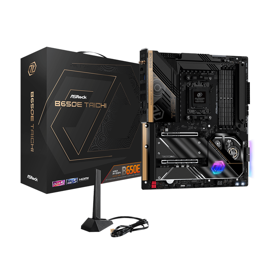 Moderkort - ASRock B650E Taichi Moderkort - AMD B650 - AMD AM5 - DDR5 RAM - ATX - 90-MXBKG0-A0UAYZ